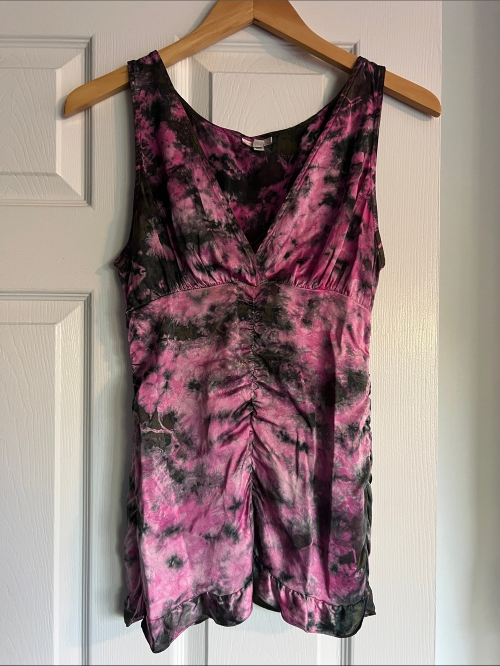 100% Silk Tie-Dye Top - Picture 1 of 6